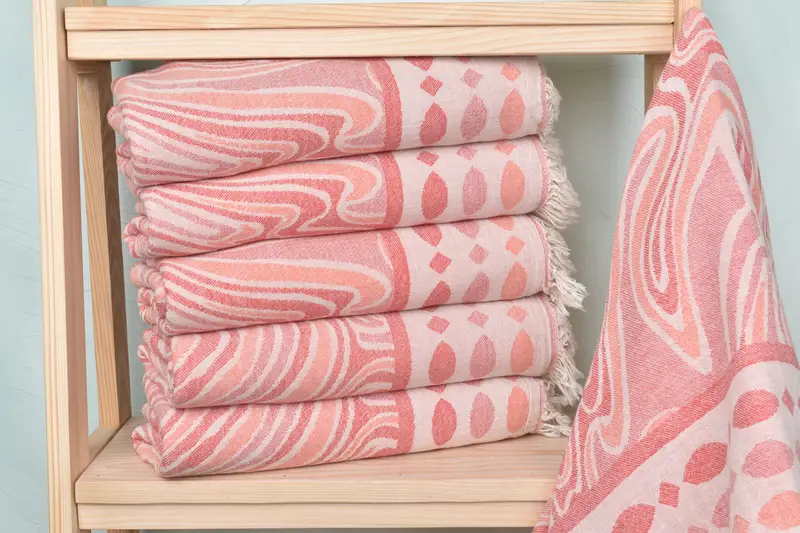 Fouta towel, Personalized Wedding Gift, Traditional Turkish peshtemal for hammam, Beach Towel Bulk, Handmade Gift, 70x40 Cotton Geometric Towel - 1