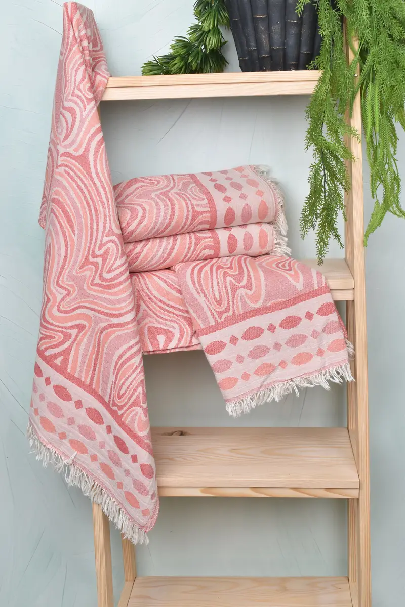 Fouta towel, Personalized Wedding Gift, Traditional Turkish peshtemal for hammam, Beach Towel Bulk, Handmade Gift, 70x40 Cotton Geometric Towel - 6
