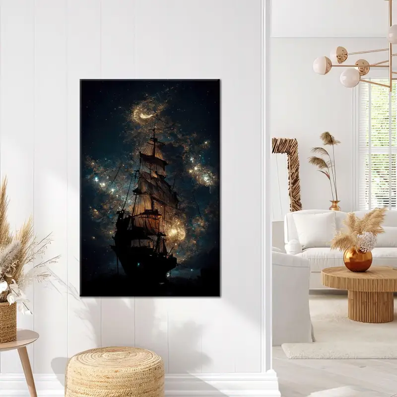 トレンディな海賊船抽象キャンバス: オフィス アート アホイ!