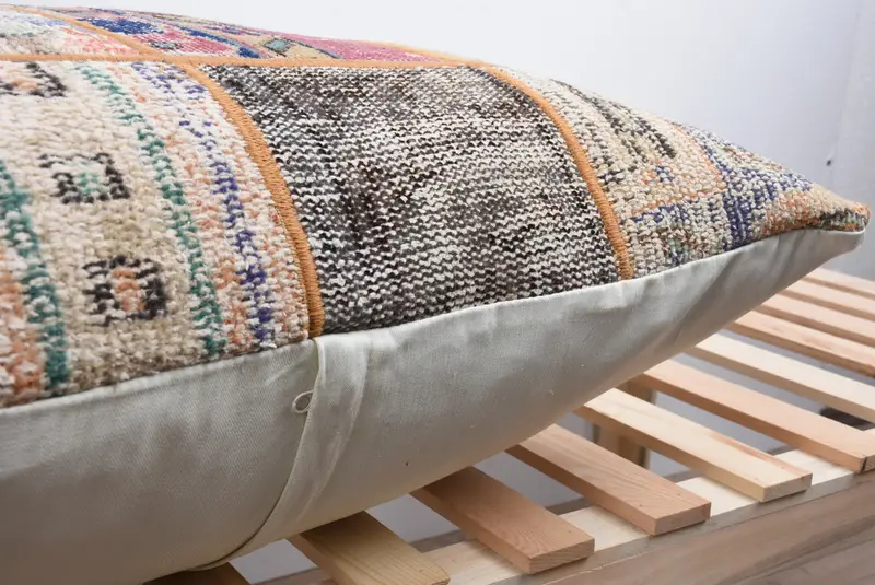 Pillow Sham, Gift Pillow, 28x28 Blue Cushion, Antique Pillows, Designer Throw Pillow Case, Handwoven Pillow Cover Cushion, Kilim Cushion Sham - 7