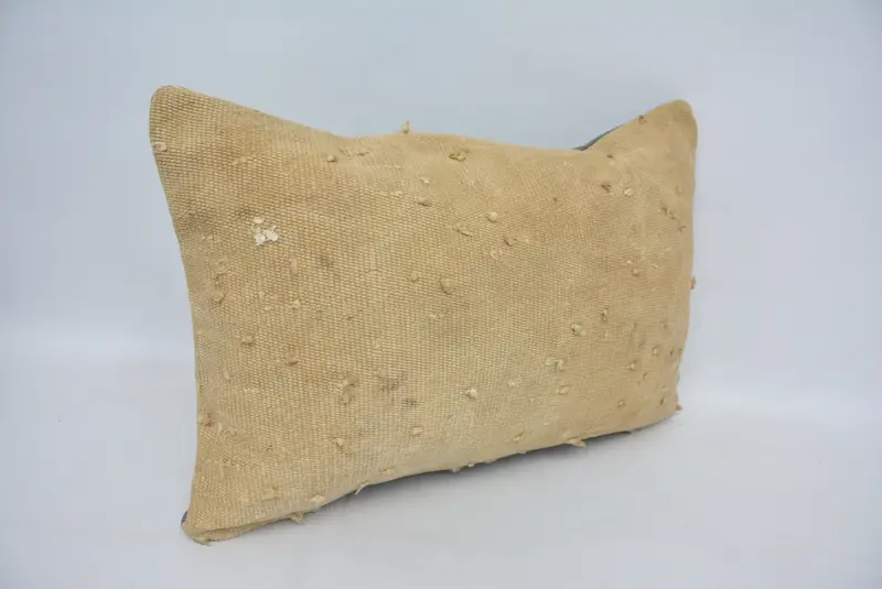 Boho Pillow, Handmade Kilim Cushion, Designer Throw Cushion Case, 16x24 Beige Cushion Case, Gift Pillow, Pillow Case, Vintage Throw Cushion - 3