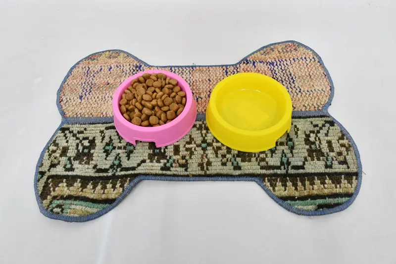 Orta Yeşil ve Bronz Pamuklu Köpük Dolgulu Evcil Hayvan Matı, Evcil Hayvan Pedleri