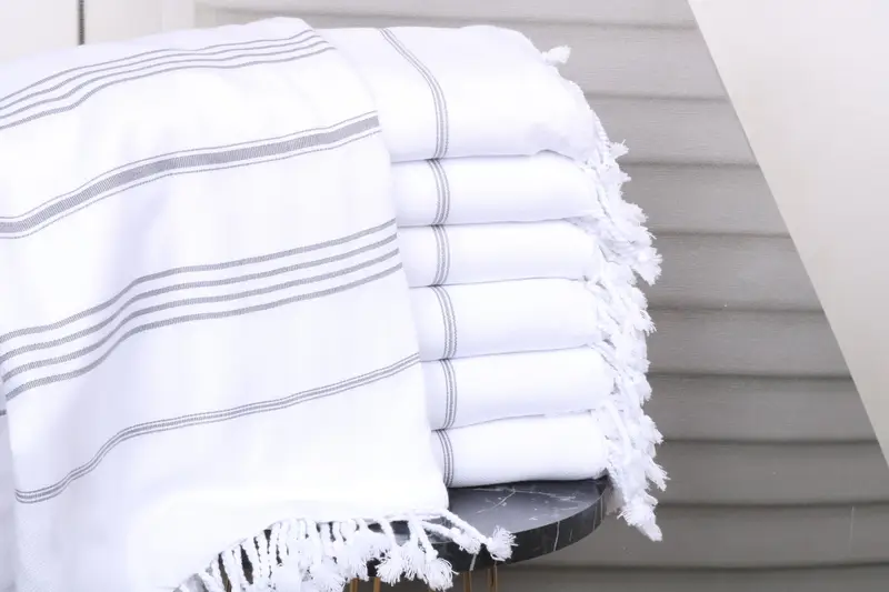 Custom Dark Gray Cotton Towel, 40x71 Inches, Wedding Gift, Bachelorette