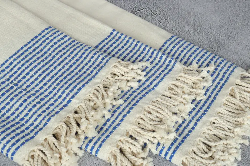 Gift For Her, Luxury towel, 70x36 Cotton Striped Towel, Peshtemal beach towel with unique design, House Warming Gift, Large Turkish Towel - 5