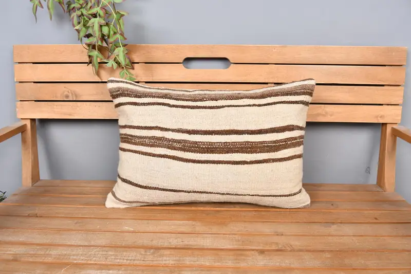 16x24 Beige Cushion, Vintage Kilim Throw Pillow, Pillow for Sofa, Wholesale Cushion, Kilim Cushion Sham, Art Deco Cushion Case, Cushion - 6