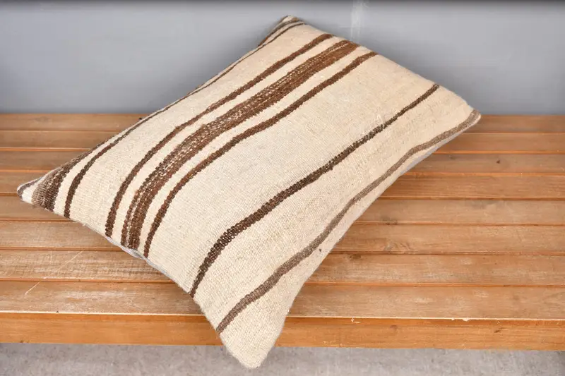 16x24 Beige Cushion, Vintage Kilim Throw Pillow, Pillow for Sofa, Wholesale Cushion, Kilim Cushion Sham, Art Deco Cushion Case, Cushion - 2