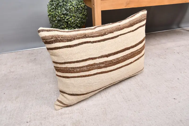 16x24 Beige Cushion, Vintage Kilim Throw Pillow, Pillow for Sofa, Wholesale Cushion, Kilim Cushion Sham, Art Deco Cushion Case, Cushion - 7