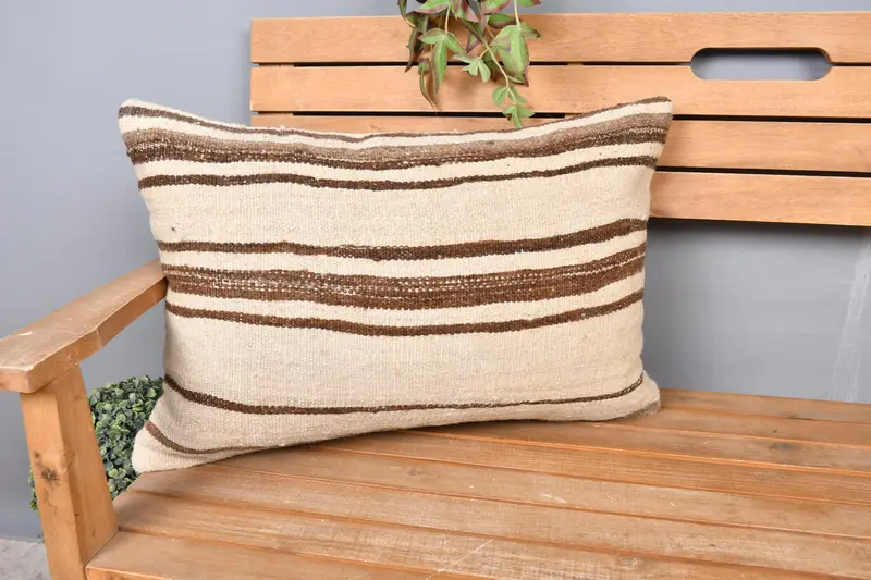 16x24 Beige Cushion, Vintage Kilim Throw Pillow, Pillow for Sofa, Wholesale Cushion, Kilim Cushion Sham, Art Deco Cushion Case, Cushion - 1