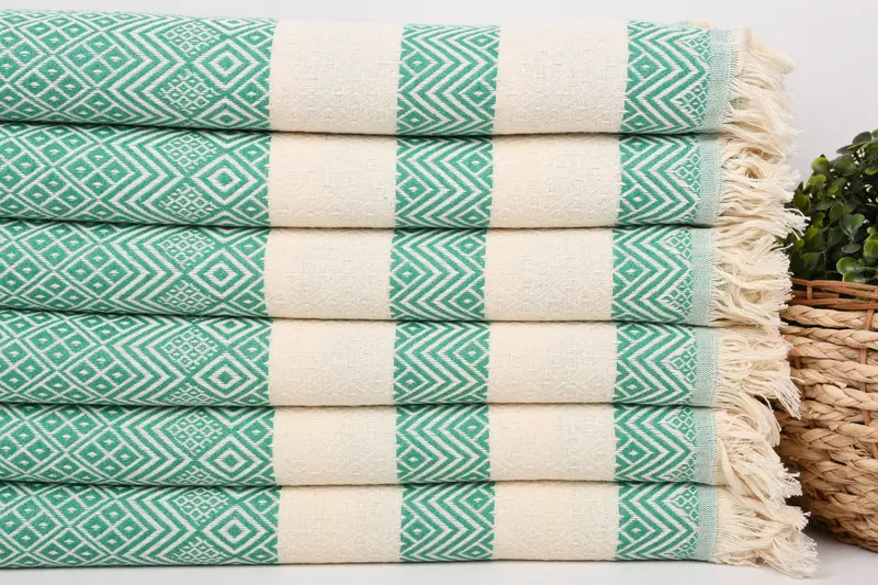 70x40 Cotton Diamond Towel, Large Beach Towel Personalized, Turkish hand towel, Best Beach Towel, Wedding Gift, Personalized Gift For Him - 2