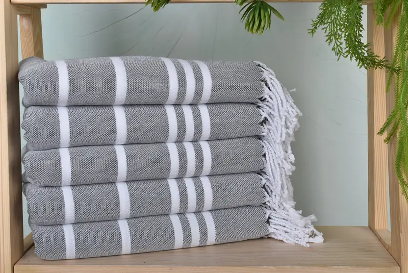 Housewarming Gift, Bachelorette Favor, Custom Gift, Handmade Gift, Quick-dry travel peshtemal towel, 70x40 Cotton Striped Towel, Gift For Him - 1