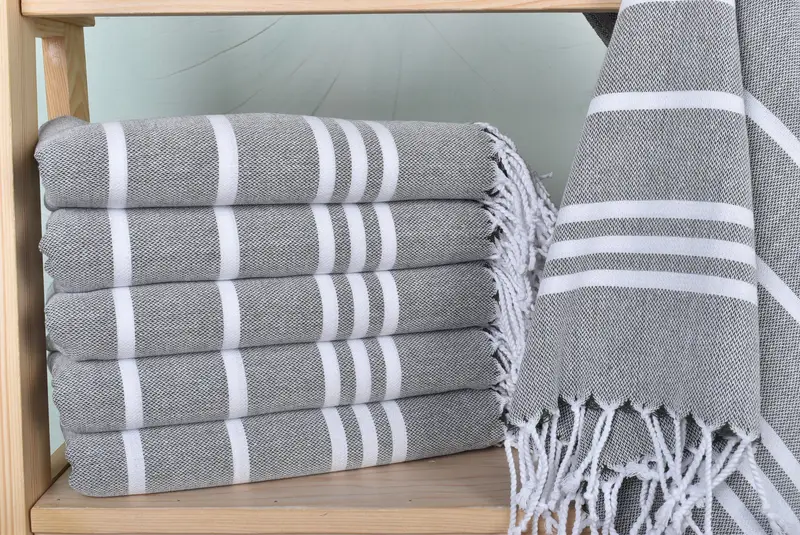 Housewarming Gift, Bachelorette Favor, Custom Gift, Handmade Gift, Quick-dry travel peshtemal towel, 70x40 Cotton Striped Towel, Gift For Him - 2