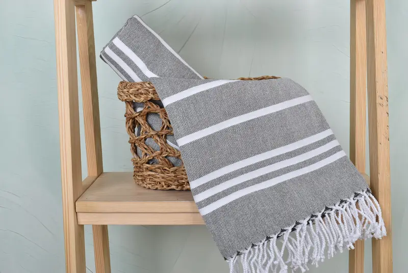 Housewarming Gift, Bachelorette Favor, Custom Gift, Handmade Gift, Quick-dry travel peshtemal towel, 70x40 Cotton Striped Towel, Gift For Him - 4