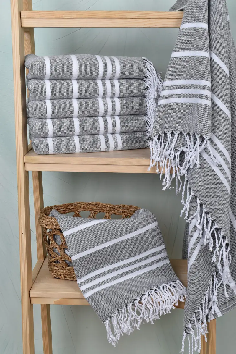 Housewarming Gift, Bachelorette Favor, Custom Gift, Handmade Gift, Quick-dry travel peshtemal towel, 70x40 Cotton Striped Towel, Gift For Him - 3