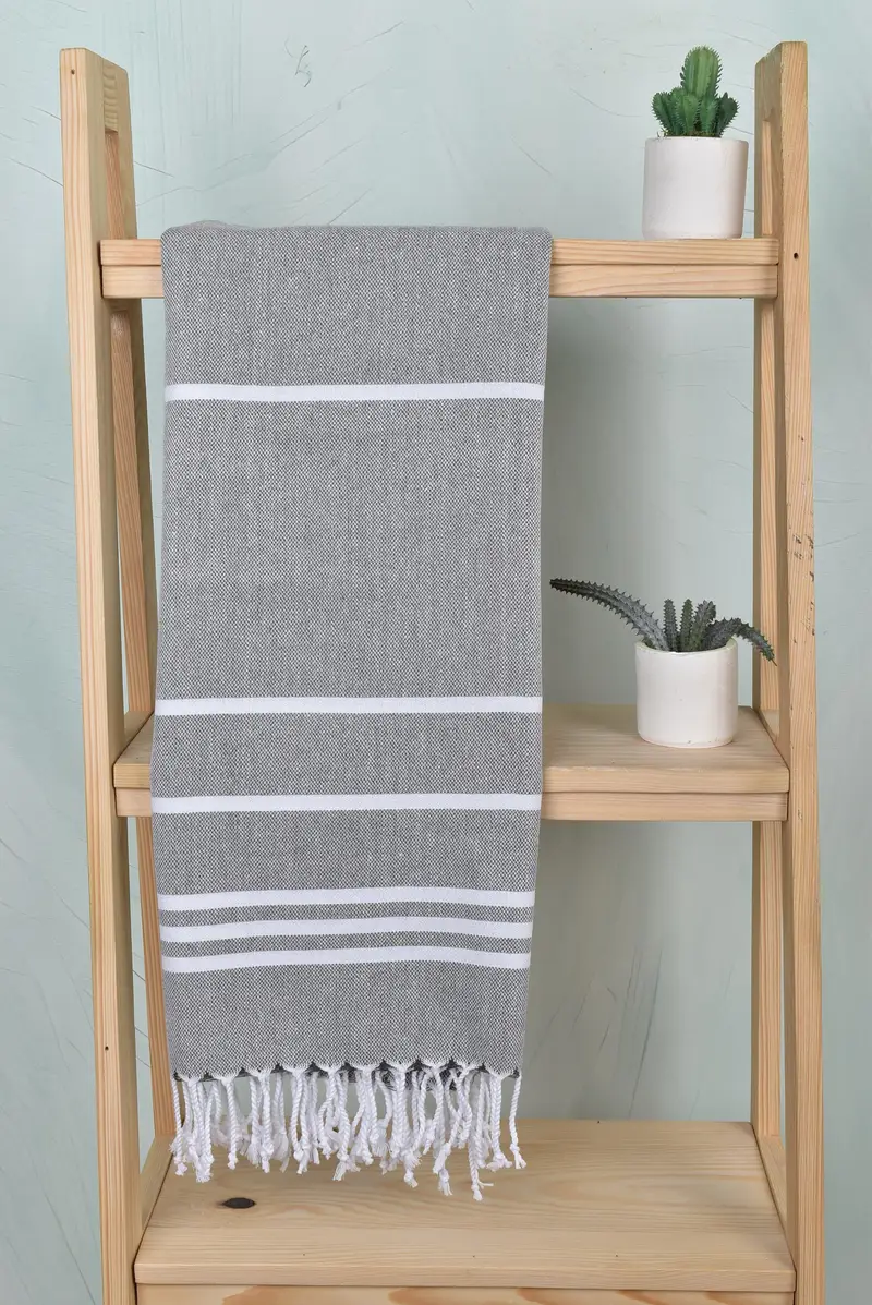 Housewarming Gift, Bachelorette Favor, Custom Gift, Handmade Gift, Quick-dry travel peshtemal towel, 70x40 Cotton Striped Towel, Gift For Him - 8