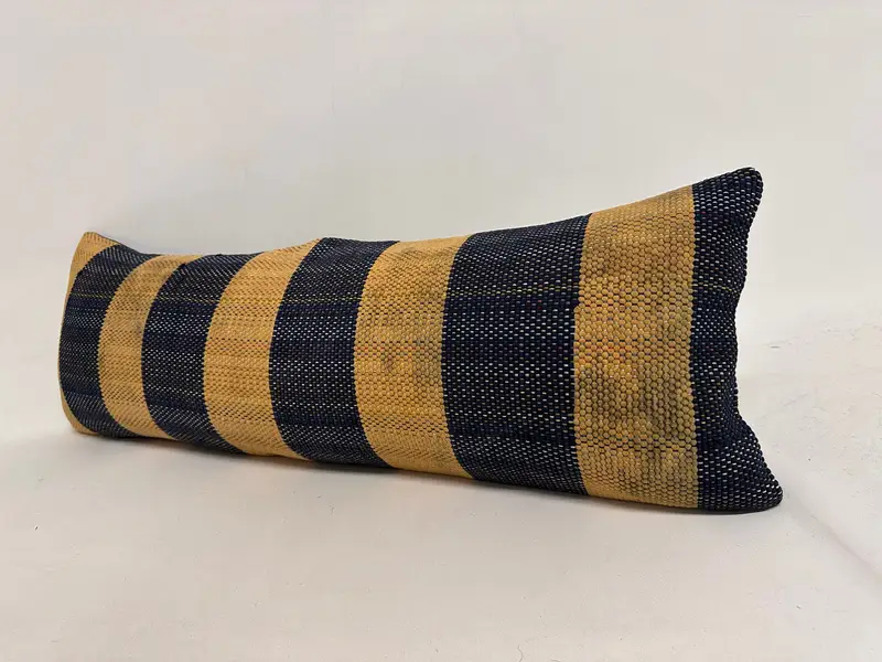 自由ho放な枕カバー、トルコの枕、リビングルームスロークッションカバー、12x36ベージュクッションケース、クッション、スローキリム枕 - 3