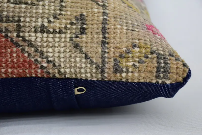 Pillow, Home Decor Pillow, Kilim Pillow, Vintage Pillow, Cotton Cushion Cover, 14x14 Orange Cushion Case, Meditation Pillow - 5