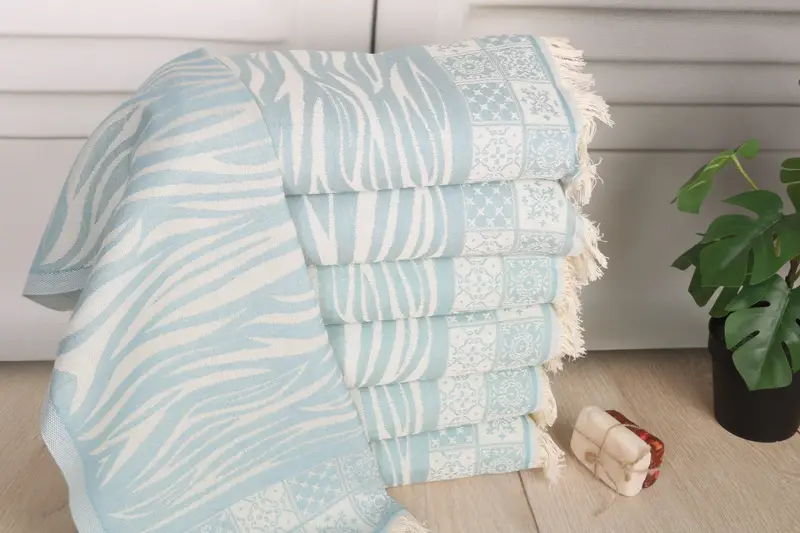 Monogram Kitchen Towel Striped Hand Towel Turkish Cotton 20x28 inches