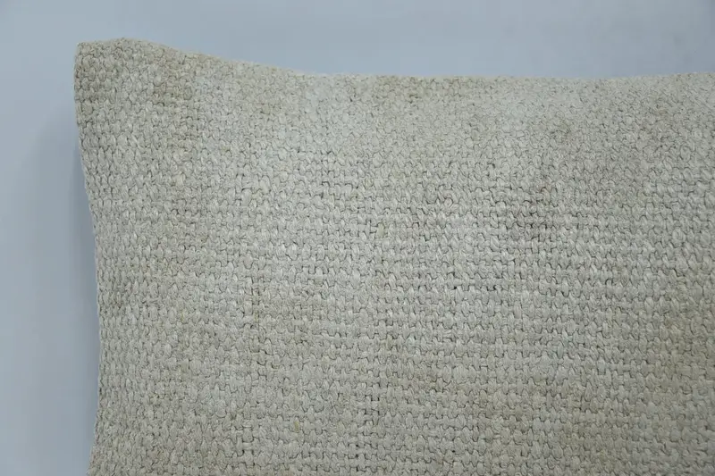 Vintage Pillow, Boho Pillow, Sofa Bolster Pillow, Pillow for Couch, Pillow Sham, Custom Pillow Case, 12x20 Beige Pillow Sham - 2