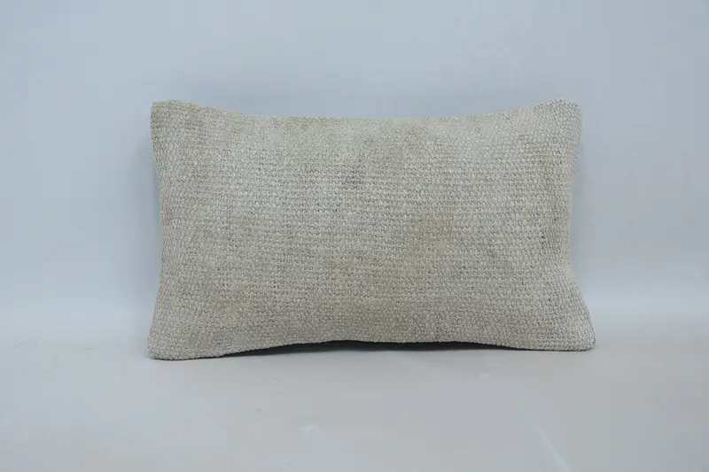 Vintage Pillow, Boho Pillow, Sofa Bolster Pillow, Pillow for Couch, Pillow Sham, Custom Pillow Case, 12x20 Beige Pillow Sham - 1