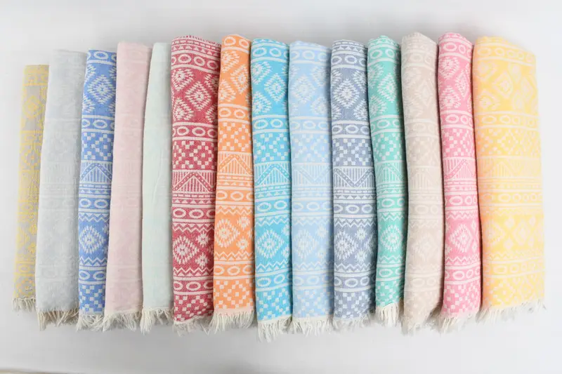 Bachelor Towel, Welcome Wedding Gift, Turkish beach towel, Turkish Towel Beach Towel, Wedding Gift, Quick-dry towel, 68x36 Cotton Geometric Towel - 2