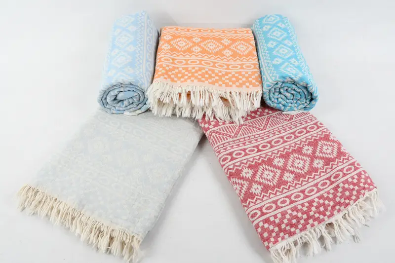 Bachelor Towel, Welcome Wedding Gift, Turkish beach towel, Turkish Towel Beach Towel, Wedding Gift, Quick-dry towel, 68x36 Cotton Geometric Towel - 7