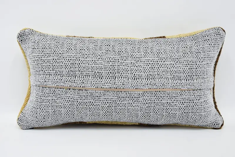 Ethnical Kilim Rug Pillow, Living Room Throw Pillow Sham, Antique Pillows, Pillow Sham, 8x16 Beige Cushion, Home Decor Pillow - 6