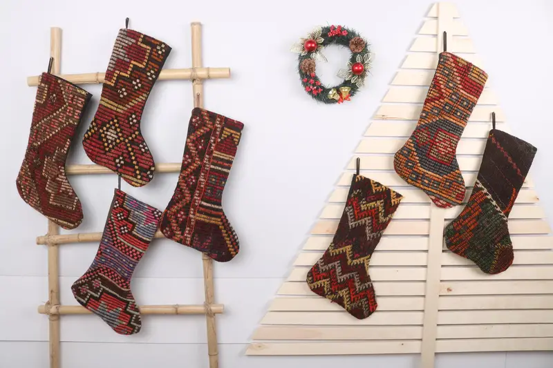 Christmas Ornaments Pattern, 7 Inch Wide Custom Christmas Stocking