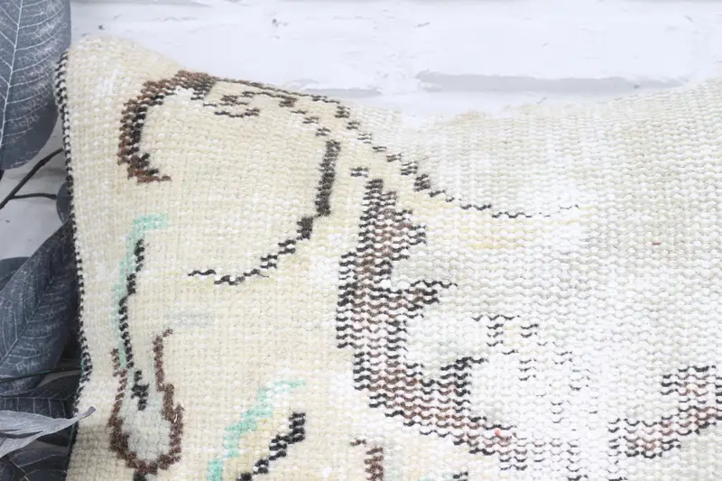 Garden Pillow Case, Boho Pillow Sham Cover, Indoor Cushion Cover, 18x18 Beige Pillow, Boho Pillow, Vintage Kilim Pillow, Pillow Case - 2