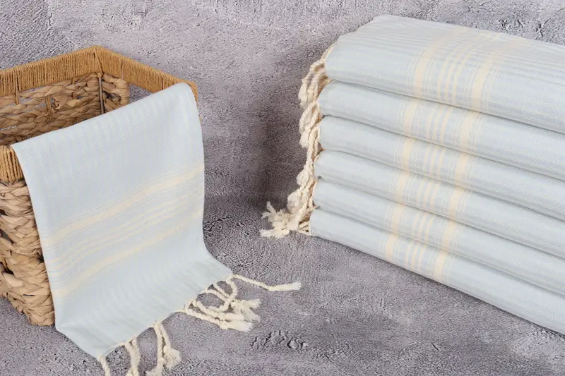Personalized Gift, 40x18 Cotton Striped Towel, Organic Towel, Gift For Coworker, Summer Towel, Turkish Hand Towel, Personalized Dish Towel - 3