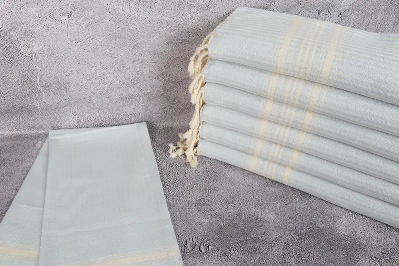 Personalized Gift, 40x18 Cotton Striped Towel, Organic Towel, Gift For Coworker, Summer Towel, Turkish Hand Towel, Personalized Dish Towel - 2
