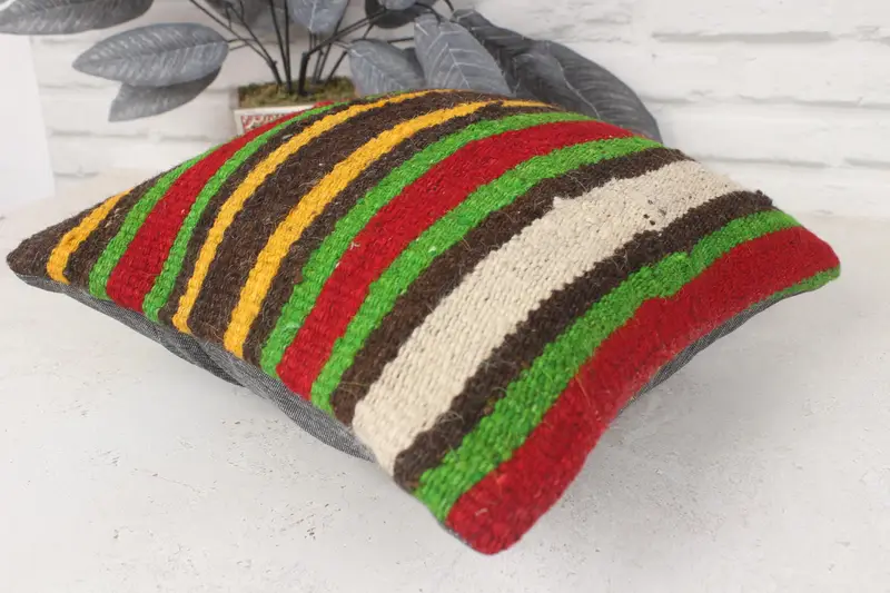 Cushion, Antique Pillows, Couch Pillow Cover, Ottoman Pillow Case, Muted Pillow Sham, 14x14 Red Cushion Case, Home Decor Pillow, Pillow for Couch - 6