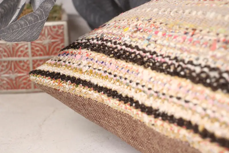 Pillow Case, Ikat Pillow Cover, Comfy Throw Cushion Case, 16x24 Brown Cushion Cover, Boho Pillow, Pillow for Sofa, Pillow for Couch - 7