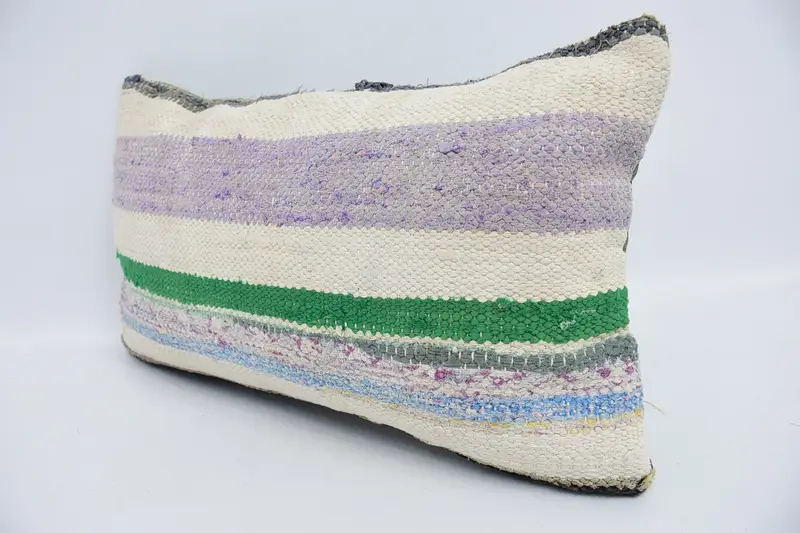 Antique Pillows, 12x20 Blue Cushion Case, Sofa Pillow Sham, Kilim Cushion Sham, Vintage Kilim Pillow Pillow, Vintage Kilim Throw Pillow, Pillow Case - 4