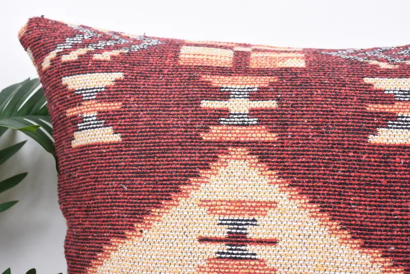 Antique Pillows, Handmade Kilim Cushion, 24x24 Red Cushion, Ethnical Kilim Rug Pillow, Sofa Bolster Pillow Sham, Pillow Sham, Vintage Pillow Cover - 2