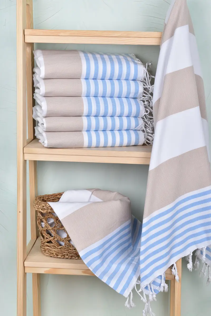 Best Wedding Gift, Valentines Day Gift, Custom Wedding Gift, Gym Towel, Organic Turkish towel, Personalized Wedding Gift, 70x40 Cotton Striped Towel - 3