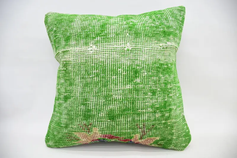 Seasonal Decor Throw Square Pillow Case, Green 18x18 inch Moroccan Pillowcase - 1