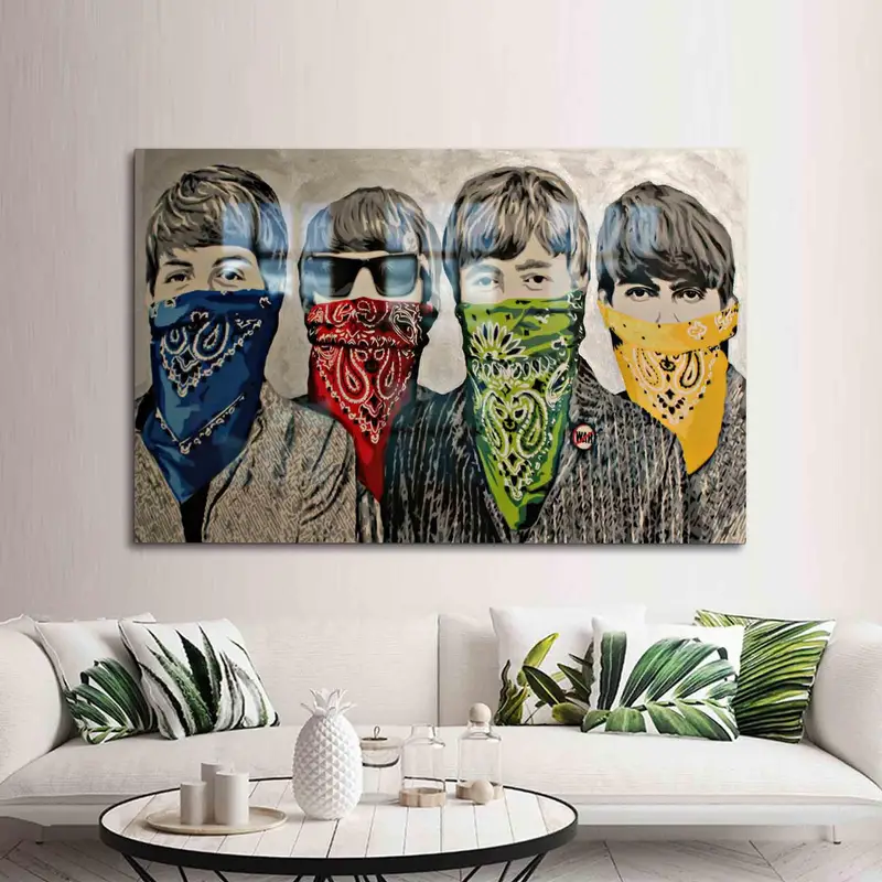 Elegantes bedrucktes Glas: Banksy Graffiti Street Art Design