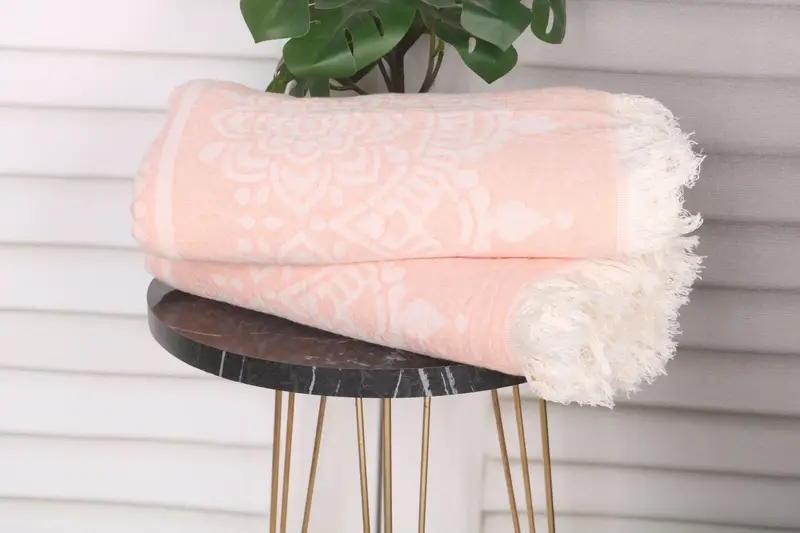 Beach Towel Monogram, Cotton towel, Pool Towels, 74x36 Cotton Floral Patterned Towel, Turkish hand towel, Welcome Wedding Gift, Bridal Shower Favors - 4