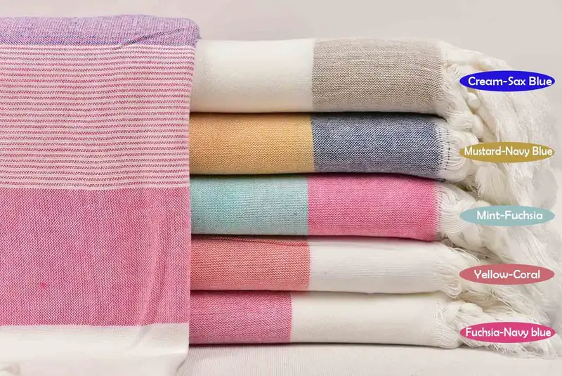 Soft organic Turkish peshtemal for luxury spa use, Home Decor Gifts, Wedding Favors, Best Friend Gift, 68x40 Cotton Striped Towel, Customized Towels - 1