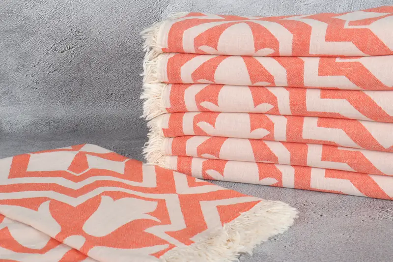Custom Gift, Spa Gift Towel, Luxury Beach Towel, 68x36 Cotton Tulip Patterned Towel, Gift Boxes Towel, Monogrammed Beach Towel, Quick-dry peshtemal - 3