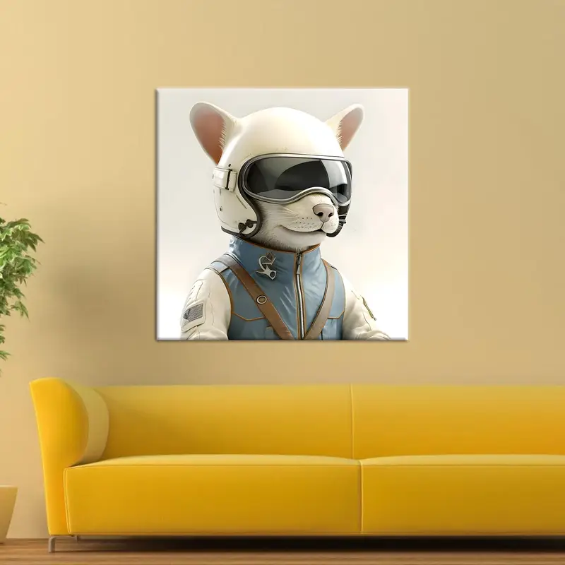 Moderne abstrakte Katzenleinwand: Schöne Kunst für Katzenliebhaber