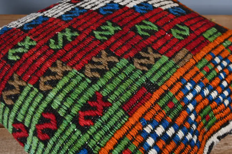 Pillow for Couch, Kilim Cushion Sham, Cushion Case, Boho Pillow Sham Cover, 16x16 Red Pillow Sham, Outdoor Bolster Pillow, Indoor Cushion - 4