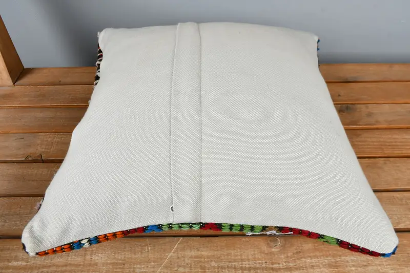 Pillow for Couch, Kilim Cushion Sham, Cushion Case, Boho Pillow Sham Cover, 16x16 Red Pillow Sham, Outdoor Bolster Pillow, Indoor Cushion - 5