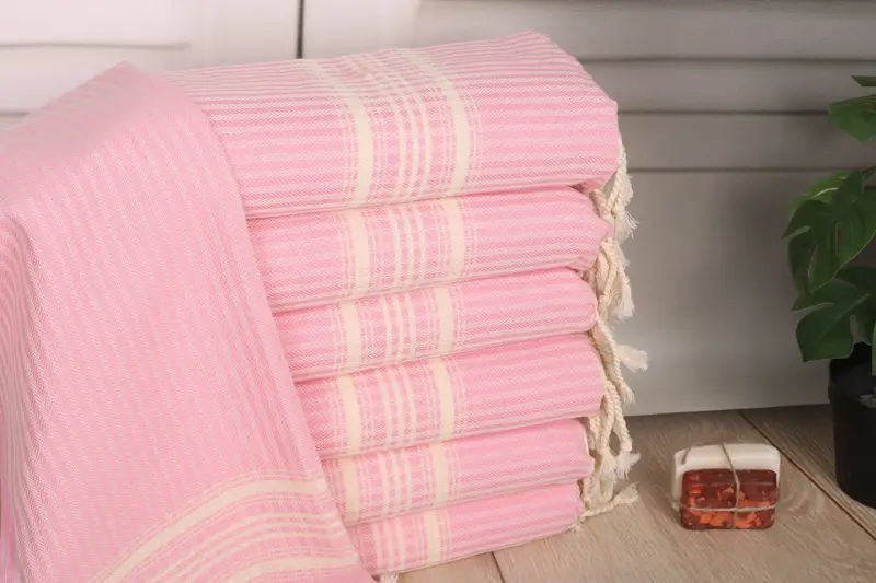 Valentines Day Gift Idea, Monogram Kitchen Towel, Housewarming Gift, Turkish Tea Towel, Bridesmaid Gifts, Boyfriend Gift, 40x18 Cotton Striped Towel - 1