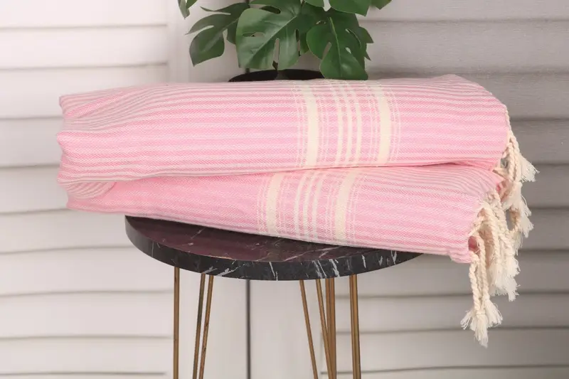 Valentines Day Gift Idea, Monogram Kitchen Towel, Housewarming Gift, Turkish Tea Towel, Bridesmaid Gifts, Boyfriend Gift, 40x18 Cotton Striped Towel - 3