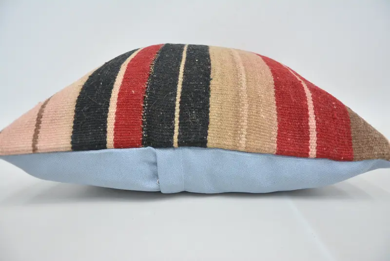 Throw Kilim Pillow, 20x20 Red Pillow Sham, Oriental Cushion Case, Nomadic Cushion Case, Vintage Pillow, Boho Pillow Sham Cover, Cushion Cover - 5