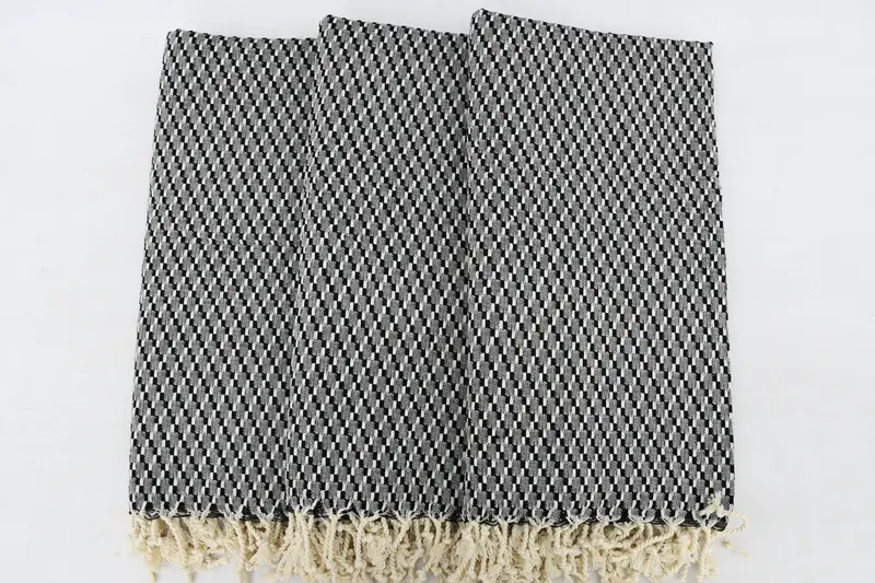 Wedding Gift, Large Turkish Towel, Beach Size Towel, Monogram Turkish Towel, Family Gift Basket, Valentines Day Gift, 68x40 Cotton Geometric Towel - 3