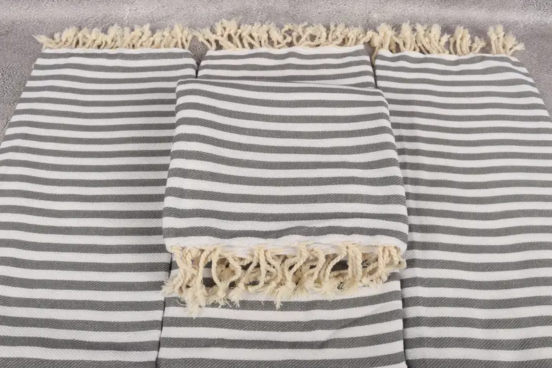 Welcome Wedding Gift, Eco-friendly Turkish peshtemal towel, Turkish beach towel, 70x40 Cotton Striped Towel, Home Decor Gifts, Summer Gift - 4