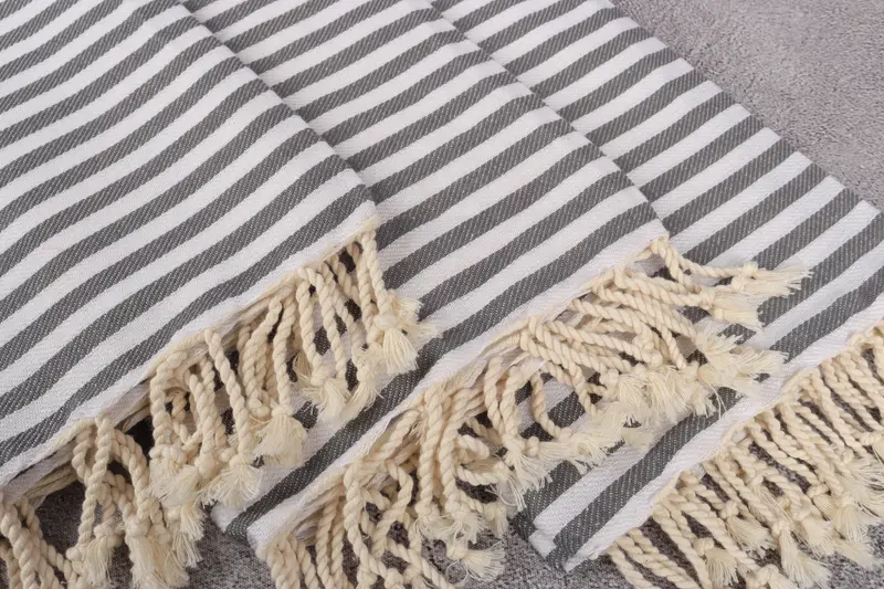 Welcome Wedding Gift, Eco-friendly Turkish peshtemal towel, Turkish beach towel, 70x40 Cotton Striped Towel, Home Decor Gifts, Summer Gift - 5