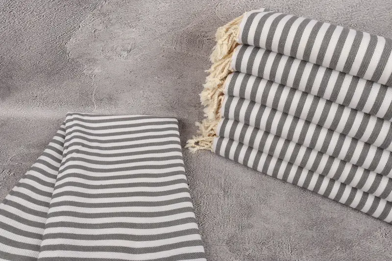 Welcome Wedding Gift, Eco-friendly Turkish peshtemal towel, Turkish beach towel, 70x40 Cotton Striped Towel, Home Decor Gifts, Summer Gift - 2